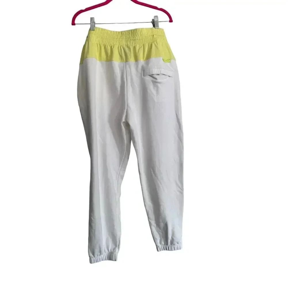 Nike White and Yellow Sportswear Icon Clash Lounge Pants Size Medium
